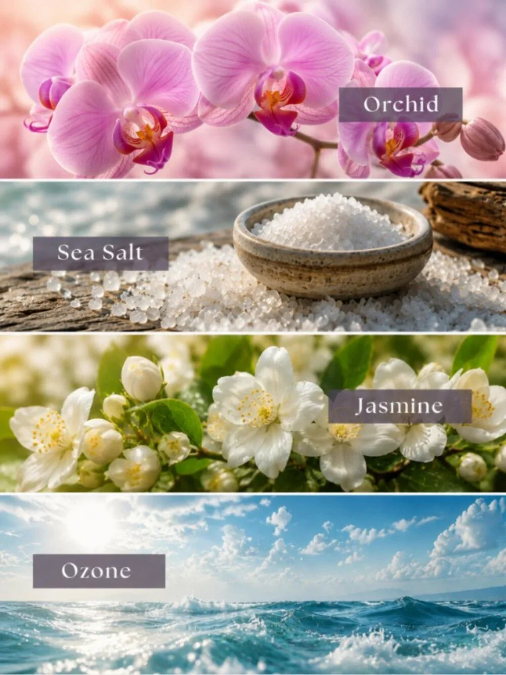 Breathe It In Candle, Sea Salt & Orchid, Self Care Candle Petite Gift Set